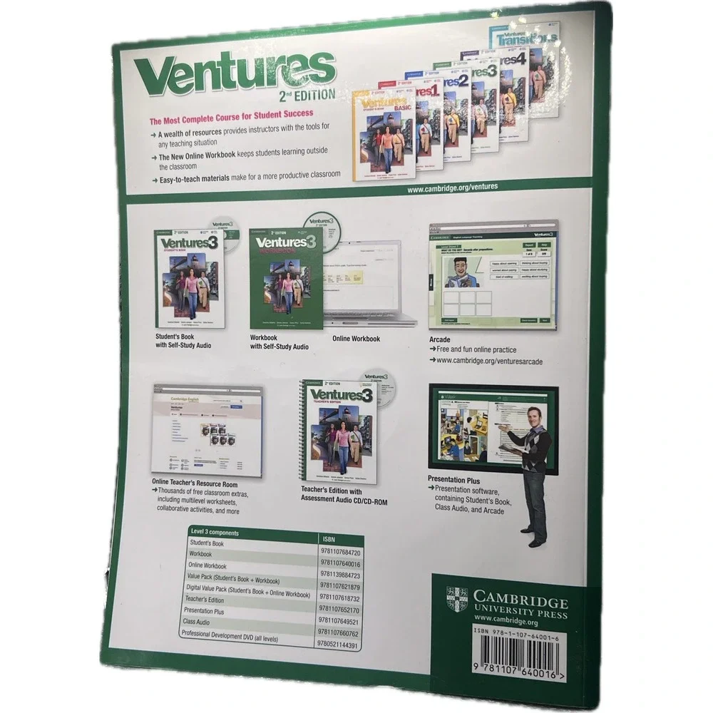 Cambridge Ventures 3 Workbook‎ 2nd Edition ESL English Learning